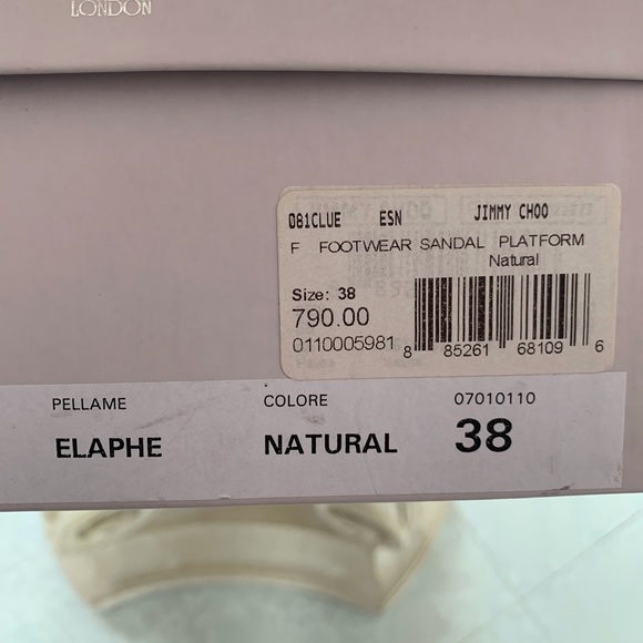 Jimmy Choo “Elaphe” Platform Sandals - Picture 6 of 6